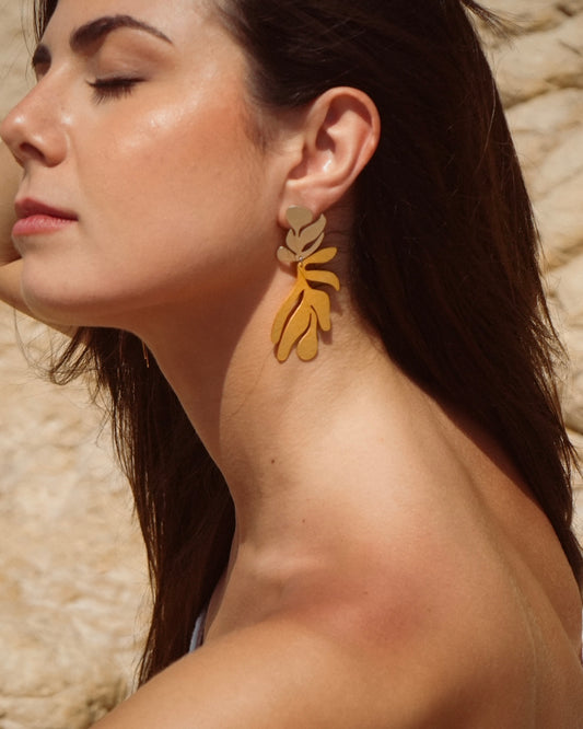 Golden Fern Earrings