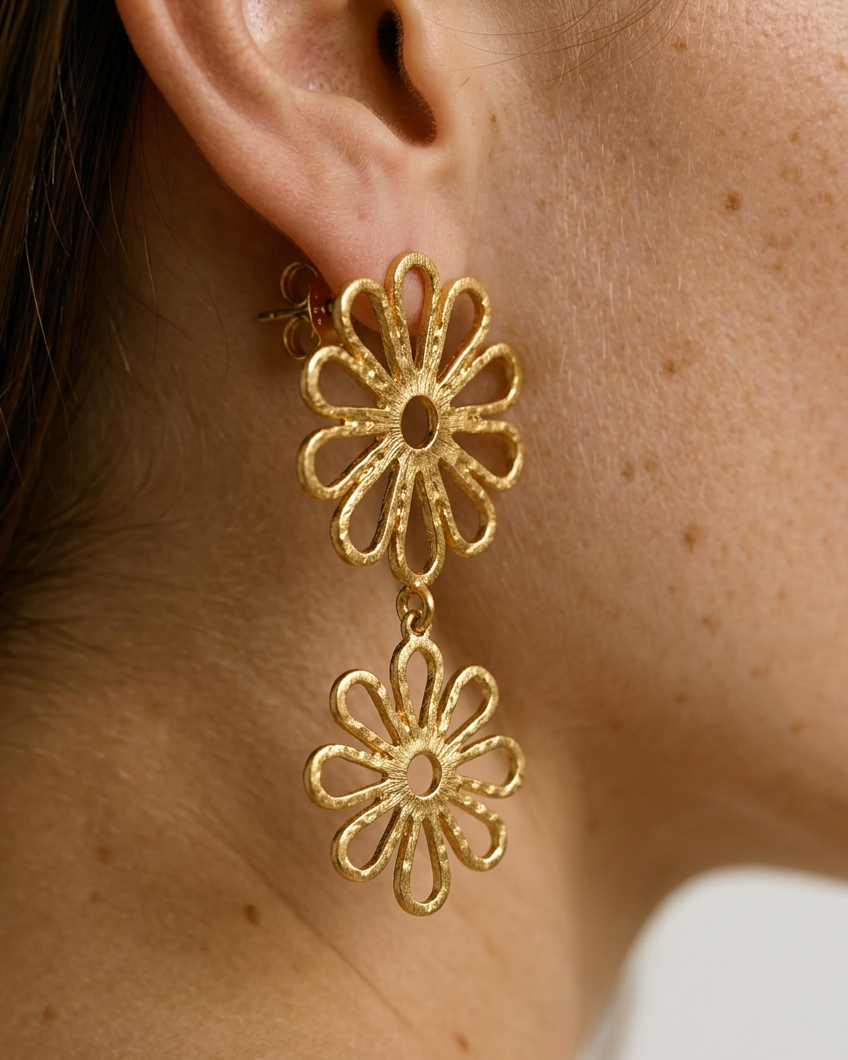 Double Marguerite Earrings
