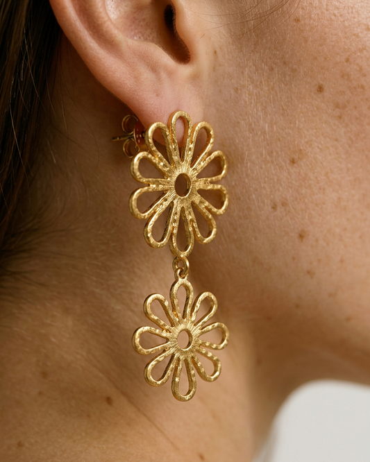 Double Marguerite Earrings